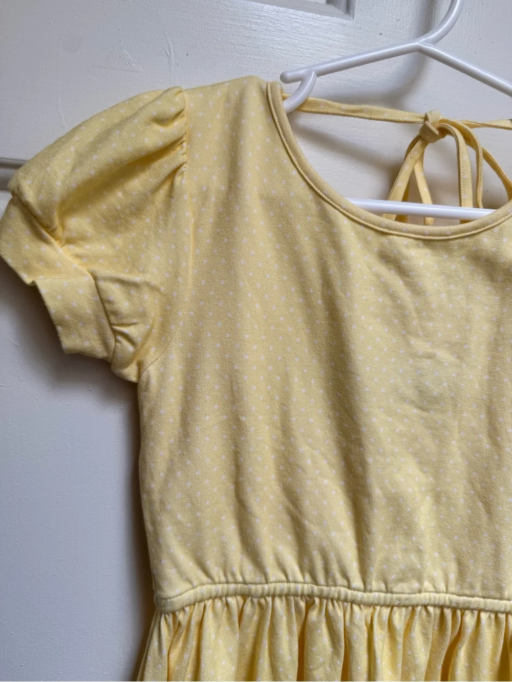 Omi Jo Yellow with White Polka Dot Twirl Dress Girl size 4 (A) Well Dressed Wolf